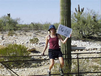 Girl with cactus photo